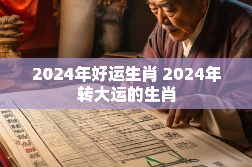 2024年好运生肖 2024年转大运的生肖 2024年好运生肖 2024年转大运的生肖