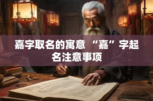 嘉字取名的寓意 “嘉”字起名注意事项 嘉字取名的寓意 “嘉”字起名注意事项
