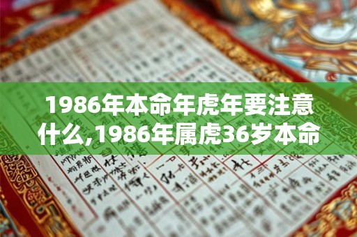 1986年本命年虎年要注意什么,1986年属虎36岁本命年