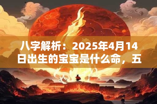 八字解析：2025年4月14日出生的宝宝是什么命，五行缺什么