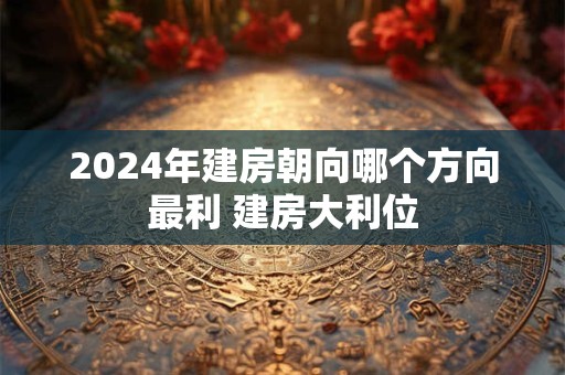 2024年建房朝向哪个方向最利 建房大利位