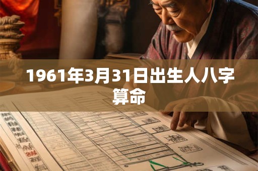 1961年3月31日出生人八字算命
