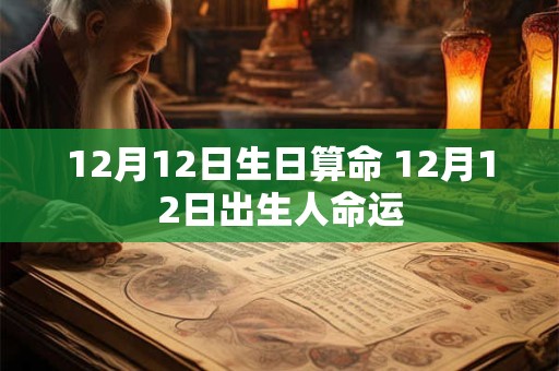 12月12日生日算命 12月12日出生人命运 12月12日生日算命 12月12日出生人命运