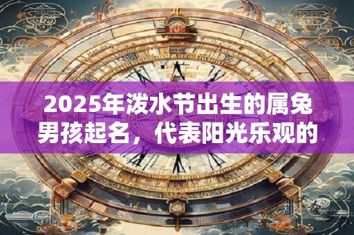 2025年泼水节出生的属兔男孩起名，代表阳光乐观的名字