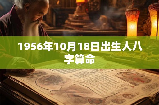 1956年10月18日出生人八字算命