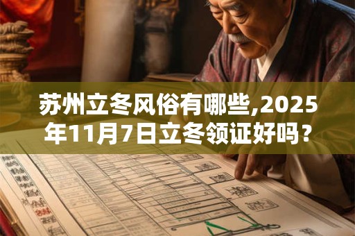 苏州立冬风俗有哪些,2025年11月7日立冬领证好吗？