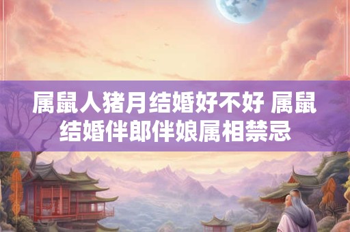 属鼠人猪月结婚好不好 属鼠结婚伴郎伴娘属相禁忌