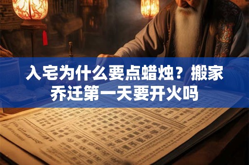 入宅为什么要点蜡烛？搬家乔迁第一天要开火吗