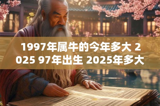 1997年属牛的今年多大 2025 97年出生 2025年多大年龄