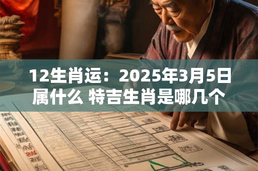 12生肖运：2025年3月5日属什么 特吉生肖是哪几个