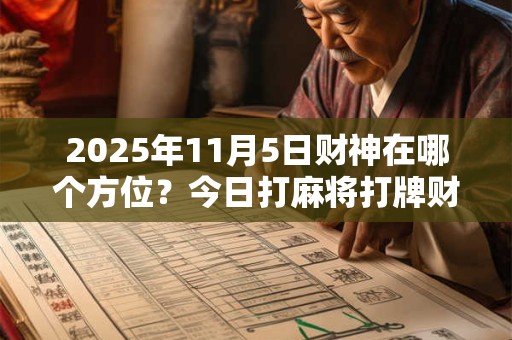 2025年11月5日财神在哪个方位？今日打麻将打牌财神方位