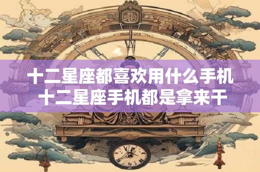 十二星座都喜欢用什么手机 十二星座手机都是拿来干啥的？