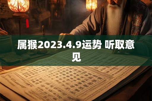 属猴2023.4.9运势 听取意见