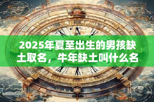 2025年夏至出生的男孩缺土取名，牛年缺土叫什么名字