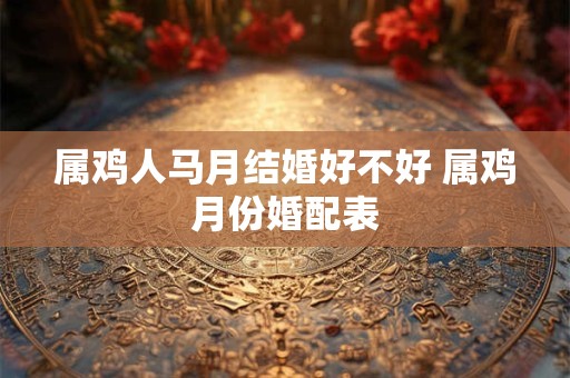 属鸡人马月结婚好不好 属鸡月份婚配表