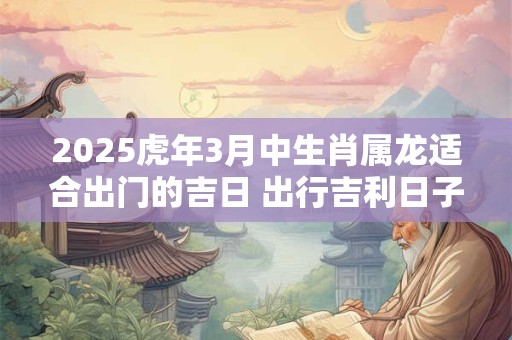 2025虎年3月中生肖属龙适合出门的吉日 出行吉利日子