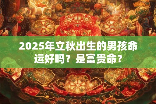 2025年立秋出生的男孩命运好吗？是富贵命？