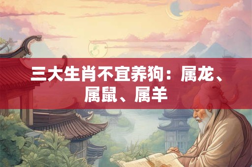 三大生肖不宜养狗：属龙、属鼠、属羊