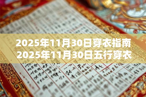 2025年11月30日穿衣指南 2025年11月30日五行穿衣 2025年11月30日穿衣指南 2025年11月30日五行穿衣