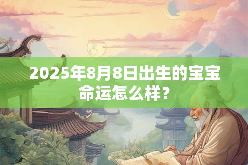 2026年8月8日出生的宝宝命运怎么样? 2026年8月8日出生的宝宝命运怎么样?