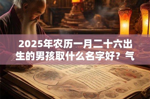 2025年农历一月二十六出生的男孩取什么名字好？气质文艺的名字推荐