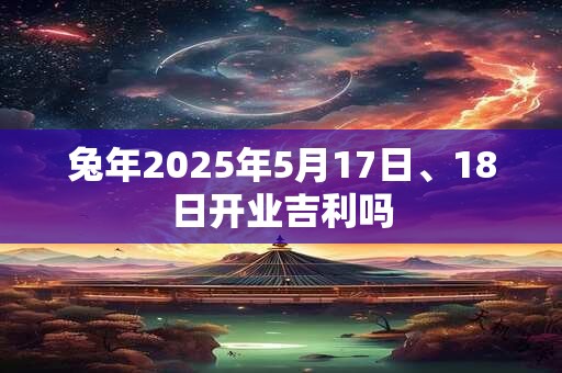 兔年2025年5月17日、18日开业吉利吗