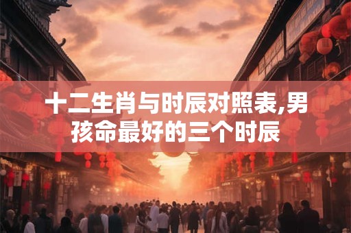 十二生肖与时辰对照表,男孩命最好的三个时辰