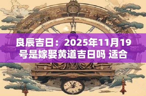良辰吉日:2025年11月19号是嫁娶黄道吉日吗 适合出嫁吗 良辰吉日:2025年11月19号是嫁娶黄道吉日吗 适合出嫁吗