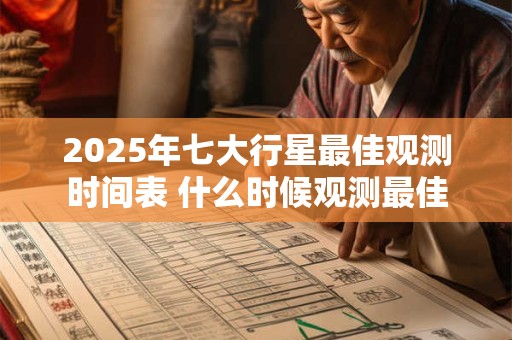 2025年七大行星最佳观测时间表 什么时候观测最佳