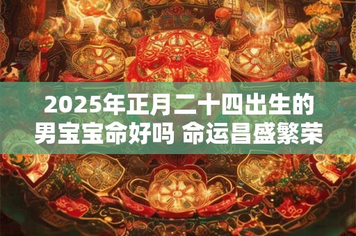 2025年正月二十四出生的男宝宝命好吗 命运昌盛繁荣