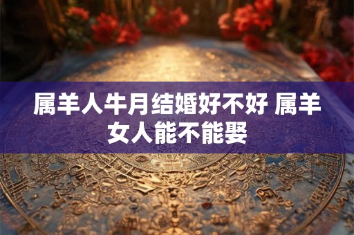属羊人牛月结婚好不好 属羊女人能不能娶
