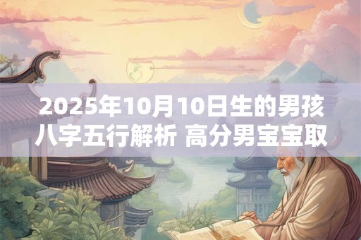 2025年10月10日生的男孩八字五行解析 高分男宝宝取名字