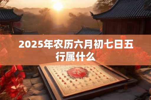 2026年农历六月初七日五行属什么