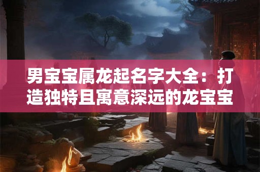 男宝宝属龙起名字大全：打造独特且寓意深远的龙宝宝名字