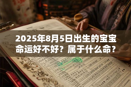 2025年8月5日出生的宝宝命运好不好?属于什么命? 2025年8月5日出生的宝宝命运好不好?属于什么命?