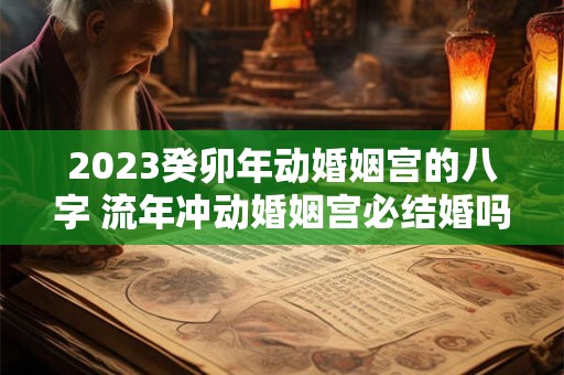 2023癸卯年动婚姻宫的八字 流年冲动婚姻宫必结婚吗