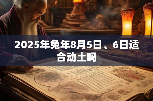 2025年兔年8月5日、6日适合动土吗