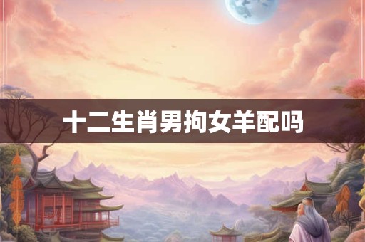 十二生肖男拘女羊配吗