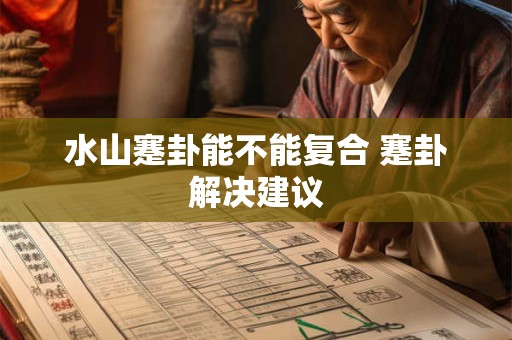 水山蹇卦能不能复合 蹇卦解决建议