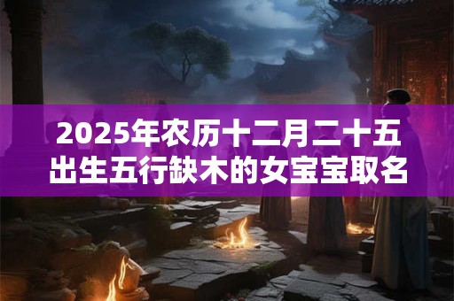 2025年农历十二月二十五出生五行缺木的女宝宝取名字