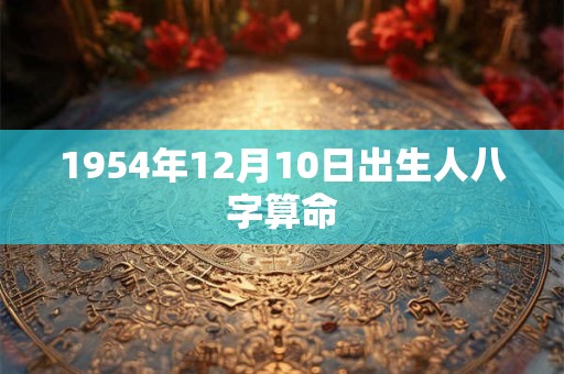 1954年12月10日出生人八字算命