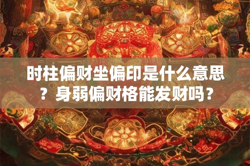 时柱偏财坐偏印是什么意思？身弱偏财格能发财吗？