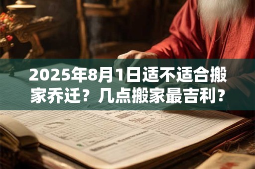 2025年8月1日适不适合搬家乔迁？几点搬家最吉利？