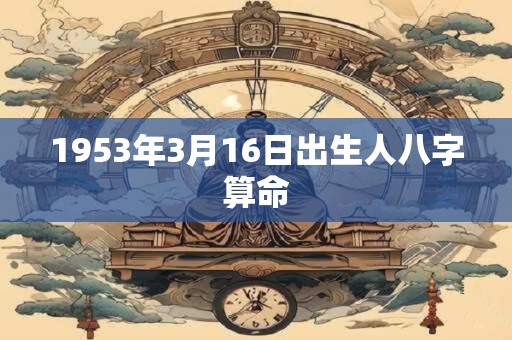 1953年3月16日出生人八字算命