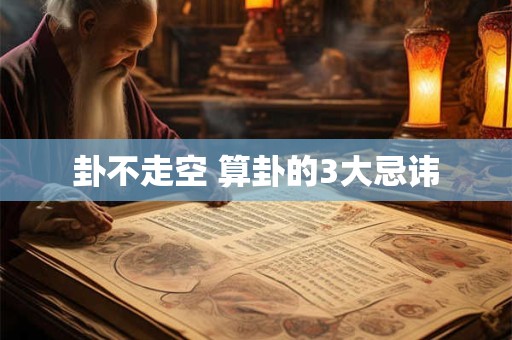 卦不走空 算卦的3大忌讳