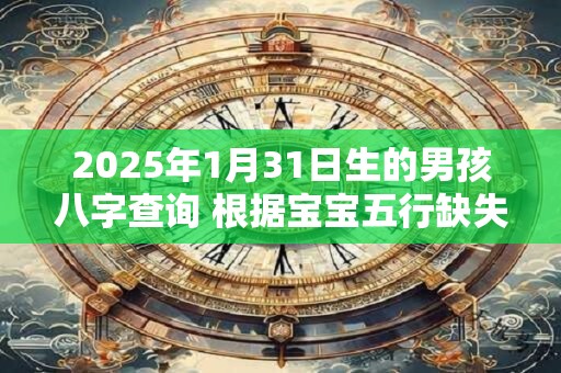 2025年1月31日生的男孩八字查询 根据宝宝五行缺失起名字