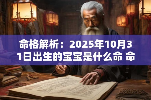 命格解析：2025年10月31日出生的宝宝是什么命 命运好吗