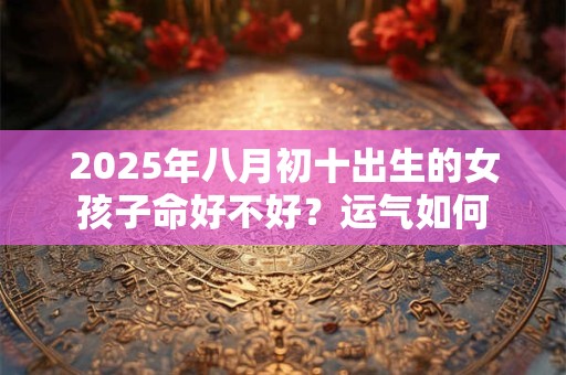 2025年八月初十出生的女孩子命好不好？运气如何