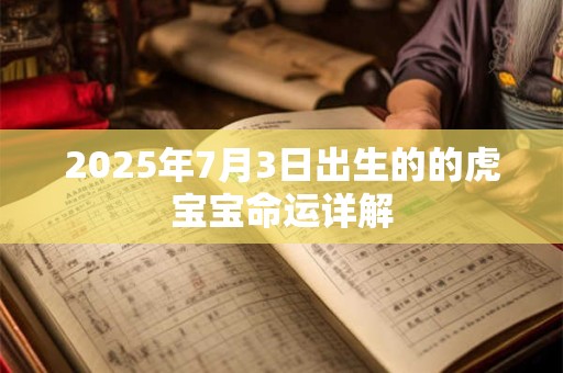 2026年7月3日出生的的虎宝宝命运详解 2026年7月3日出生的的虎宝宝命运详解