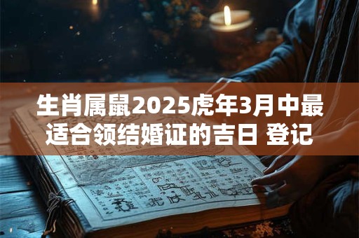 生肖属鼠2025虎年3月中最适合领结婚证的吉日 登记好时机